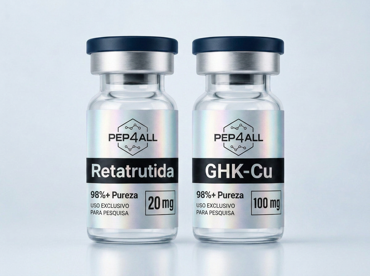 Frasco de Retatrutida + GHK-Cu